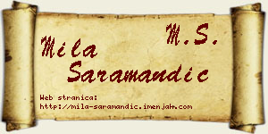 Mila Saramandić vizit kartica
